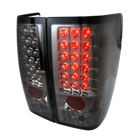 Spec-D Tuning 04-12 Nissan Titan LED Tail Lights Smoke LT-TIT04GLED-TM